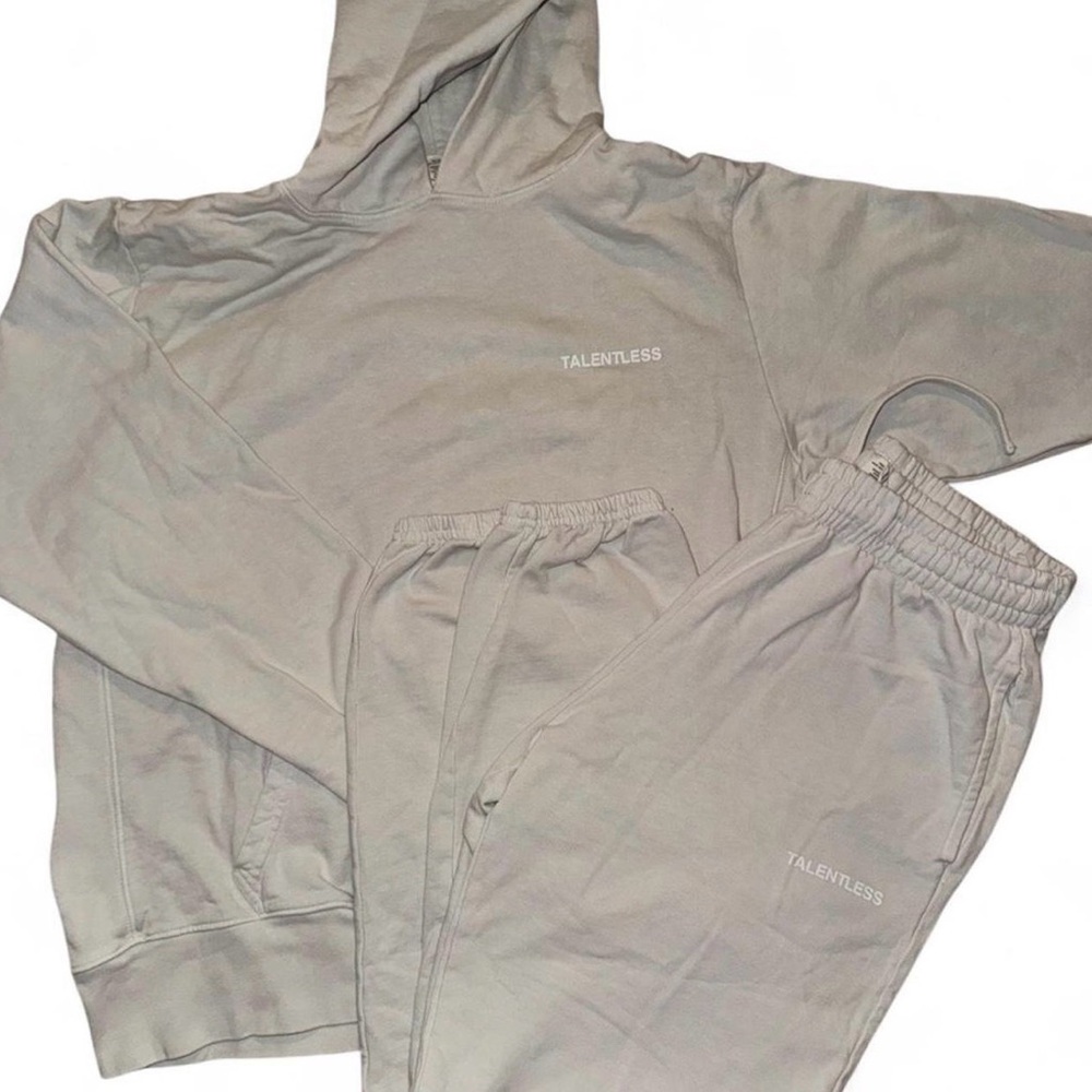 Talentless Tan/Gray Hoodie and Sweatpants Set